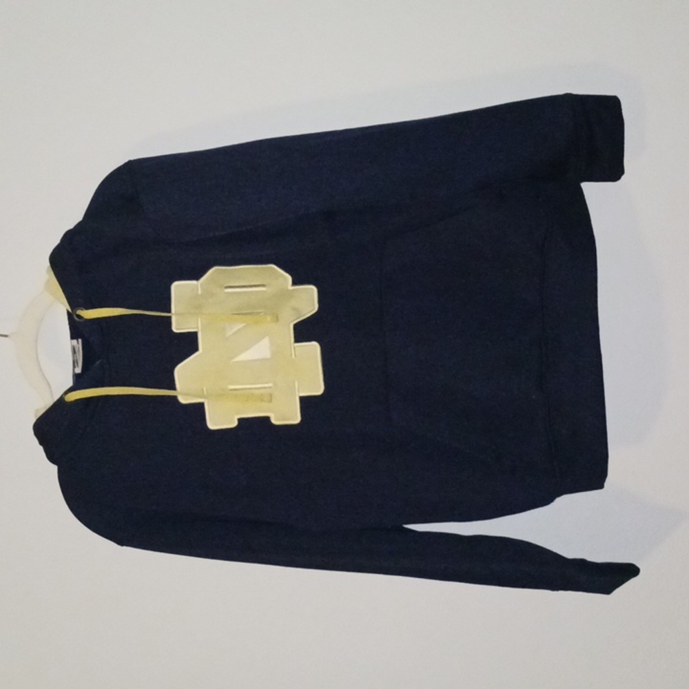 Notre Dame Football Navy and Yellow Hoodie